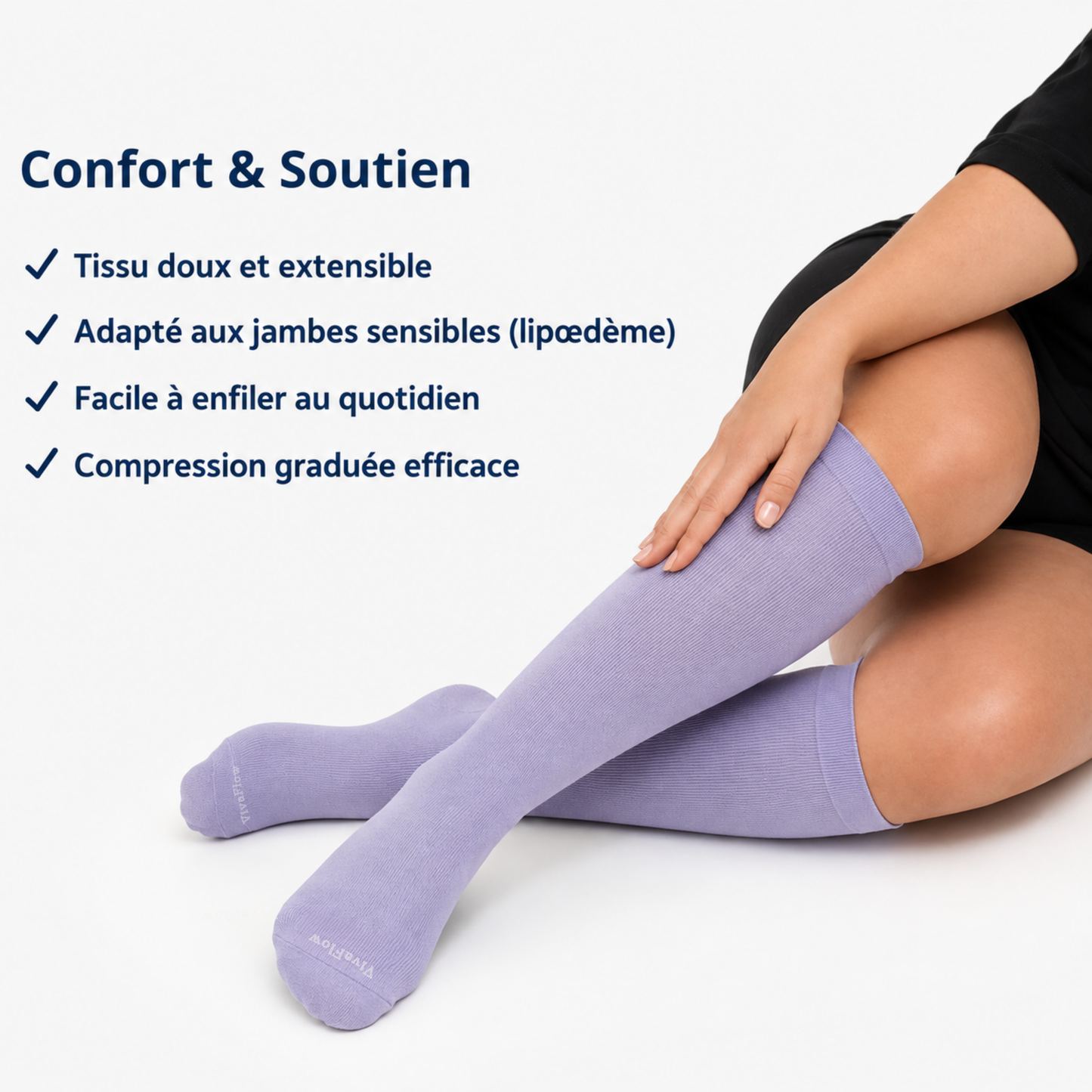 Bas de Compression collection pastel 15-20 mmHg — Jambes Lourdes & Lipœdème